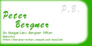 peter bergner business card